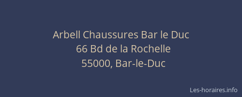 Arbell Chaussures Bar le Duc