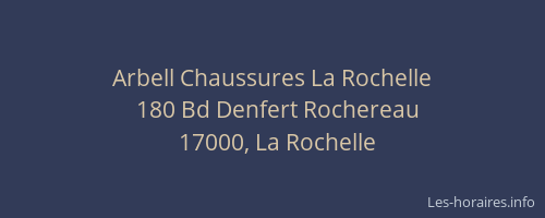 Arbell Chaussures La Rochelle