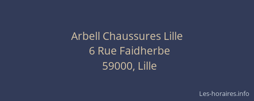 Arbell Chaussures Lille