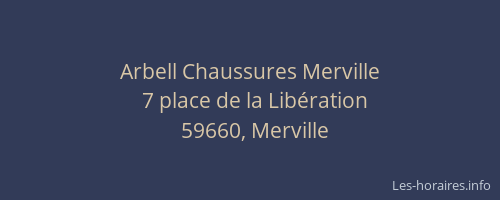 Arbell Chaussures Merville