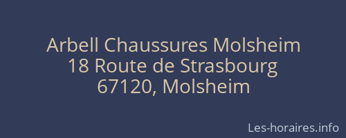 Arbell Chaussures Molsheim
