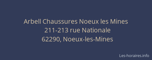 Arbell Chaussures Noeux les Mines