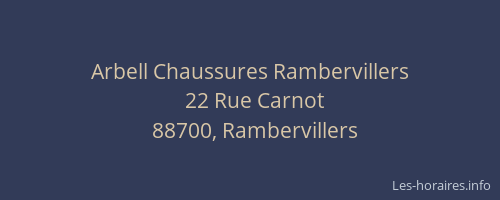 Arbell Chaussures Rambervillers