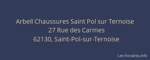 Arbell Chaussures Saint Pol sur Ternoise