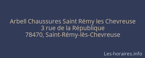 Arbell Chaussures Saint Rémy les Chevreuse