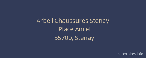 Arbell Chaussures Stenay