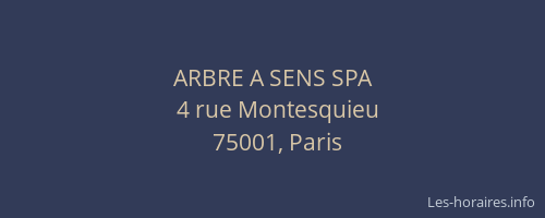 ARBRE A SENS SPA