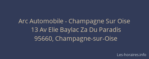 Arc Automobile - Champagne Sur Oise