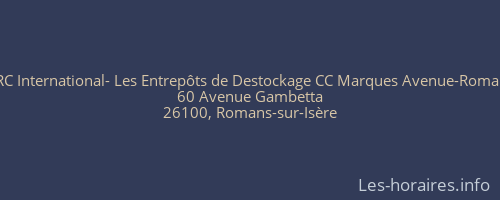 ARC International- Les Entrepôts de Destockage CC Marques Avenue-Romans