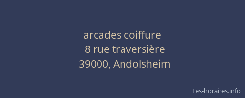 arcades coiffure