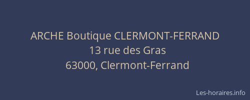 ARCHE Boutique CLERMONT-FERRAND