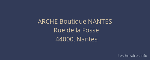 ARCHE Boutique NANTES