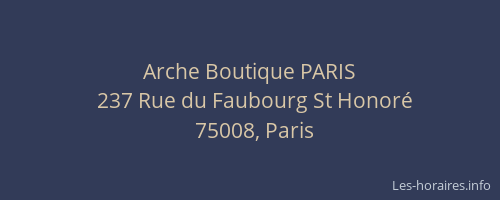 Arche Boutique PARIS