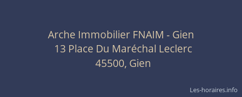 Arche Immobilier FNAIM - Gien