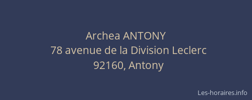 Archea ANTONY