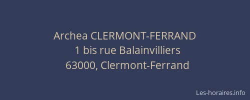 Archea CLERMONT-FERRAND