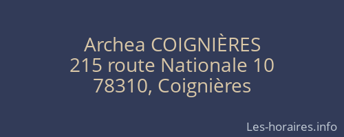 Archea COIGNIÈRES