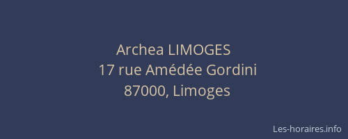 Archea LIMOGES
