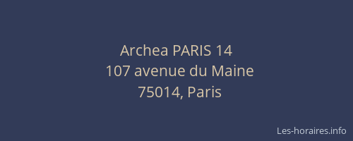 Archea PARIS 14