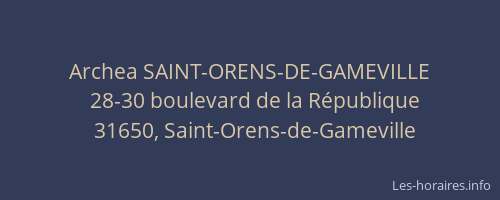 Archea SAINT-ORENS-DE-GAMEVILLE