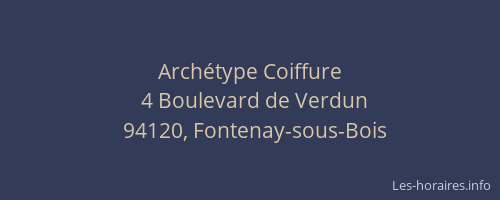 Arch&eacute;type Coiffure