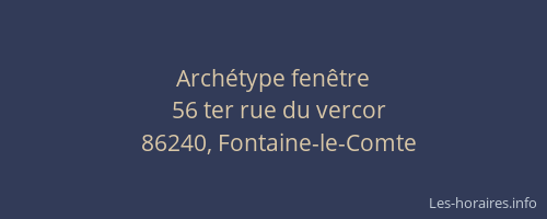 Arch&eacute;type fen&ecirc;tre