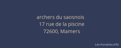 archers du saosnois