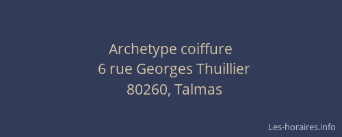 Archetype coiffure