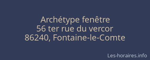 Archétype fenêtre