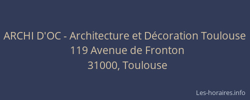 ARCHI D'OC - Architecture et Décoration Toulouse