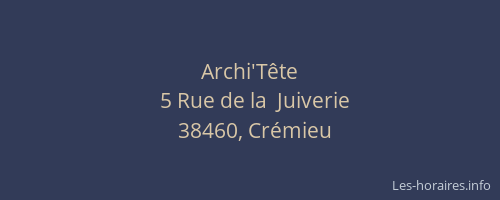 Archi'T&ecirc;te