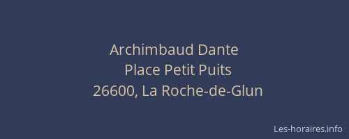 Archimbaud Dante