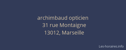 archimbaud opticien