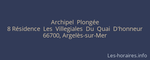 Archipel  Plongée