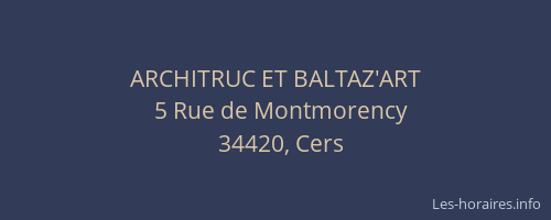 ARCHITRUC ET BALTAZ'ART