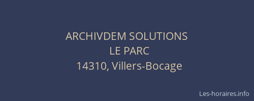 ARCHIVDEM SOLUTIONS