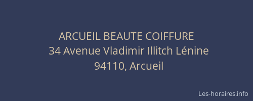 ARCUEIL BEAUTE COIFFURE