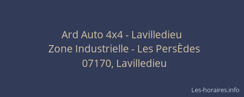 Ard Auto 4x4 - Lavilledieu