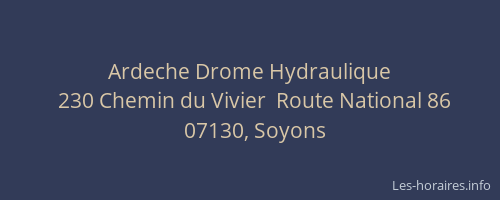Ardeche Drome Hydraulique
