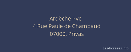 Ardèche Pvc