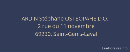 ARDIN Stéphane OSTEOPAHE D.O.