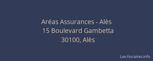 Ar&eacute;as Assurances - Al&egrave;s