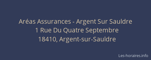 Ar&eacute;as Assurances - Argent Sur Sauldre