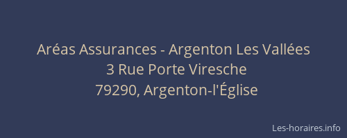 Ar&eacute;as Assurances - Argenton Les Vall&eacute;es