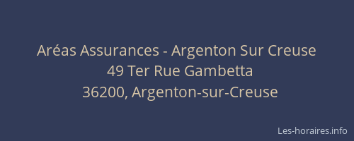Ar&eacute;as Assurances - Argenton Sur Creuse