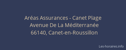 Aréas Assurances - Canet Plage