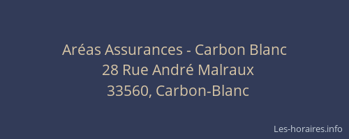 Aréas Assurances - Carbon Blanc