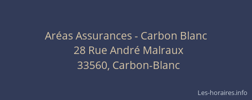 Ar&eacute;as Assurances - Carbon Blanc