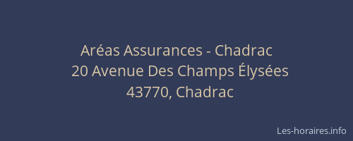 Ar&eacute;as Assurances - Chadrac