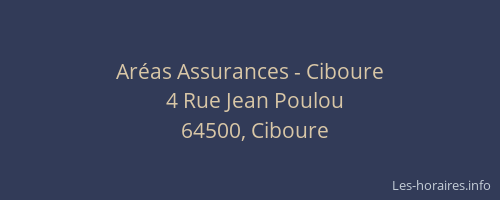 Ar&eacute;as Assurances - Ciboure